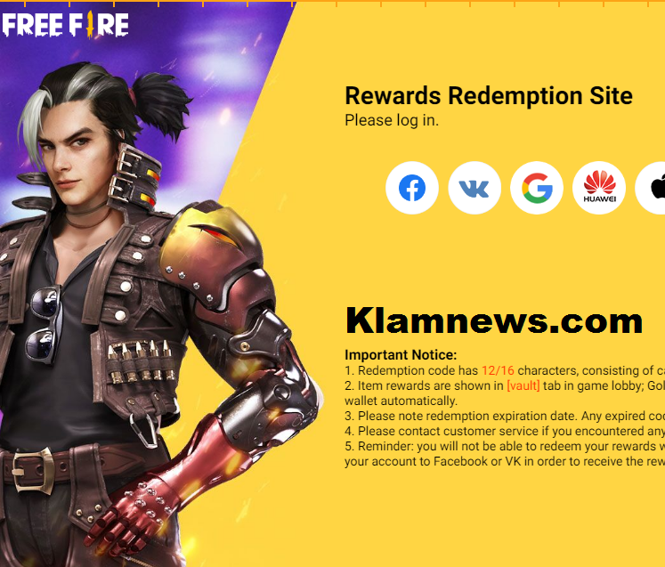 Garena free fire redeem codes today 13 April 2022 Diamonds and Skins Hurry